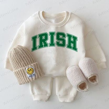 Set 2 pezzi felpa e pantaloni bianchi IRISH Baby - Bianco - 2-3T - image 1