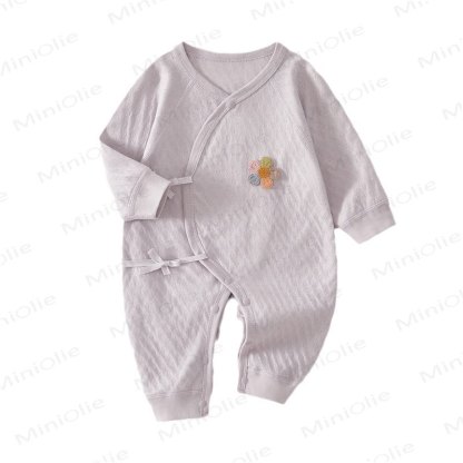 Tutina kimono in cotone a fiori per neonato - image 7