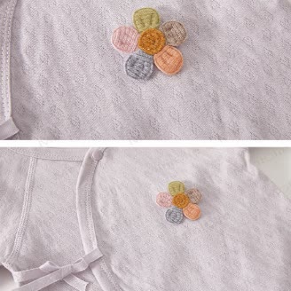 Tutina kimono in cotone a fiori per neonato - image 5