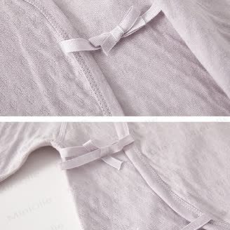 Tutina kimono in cotone a fiori per neonato - image 6