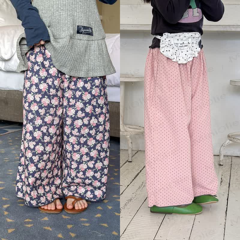 Pantaloni a fiori/pois per bambina - image 1