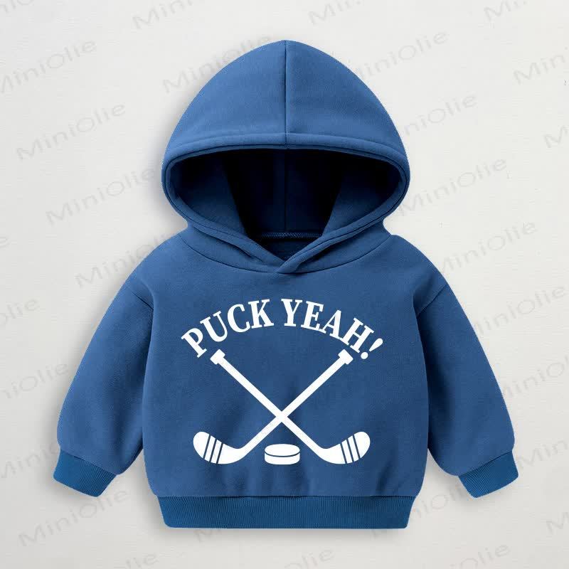 Felpa con cappuccio per neonati e bambini piccoli PUCK YEAH! - Blu - 3-5T - image 1
