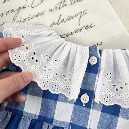 Vestito in pizzo scozzese per bambina - image 7