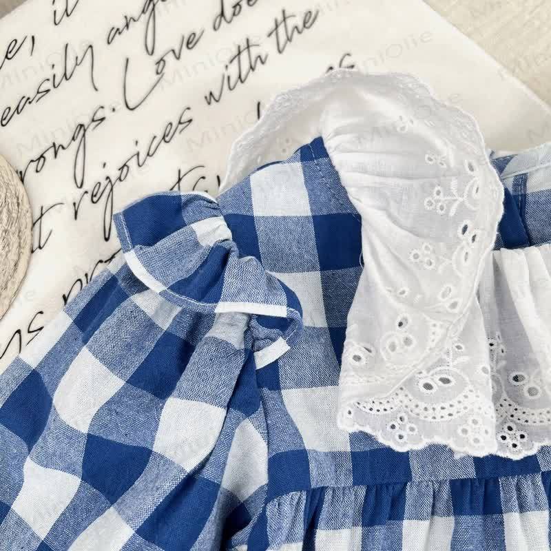 Vestito in pizzo scozzese per bambina - image 4