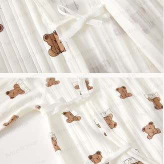 Tutina kimono a forma di orsetto/cuore per neonato - image 3