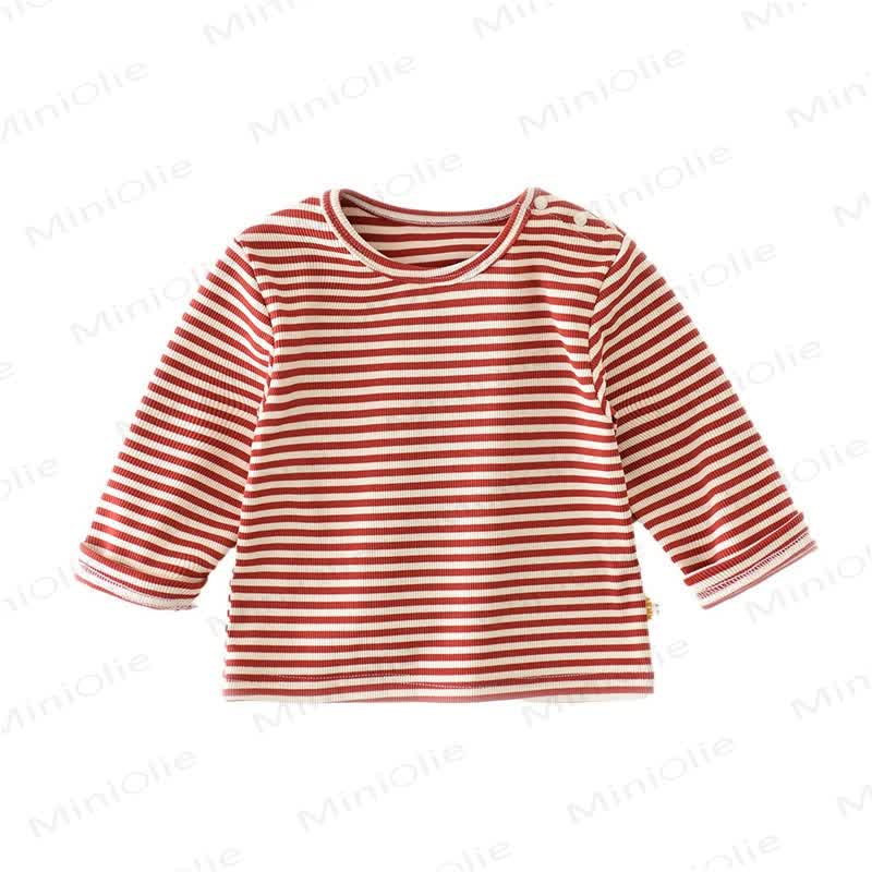 Maglietta rossa a righe per neonati - image 3