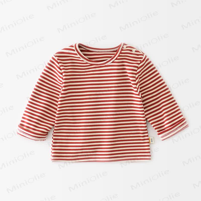 Maglietta rossa a righe per neonati - Rosso - 2-3T - image 1