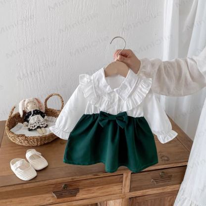 Vestito con fiocco per neonati e bambini - image 4