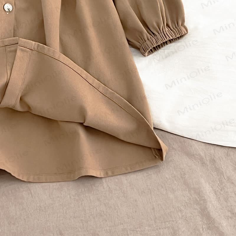 Vestito con risvolto floreale per bambina - image 11