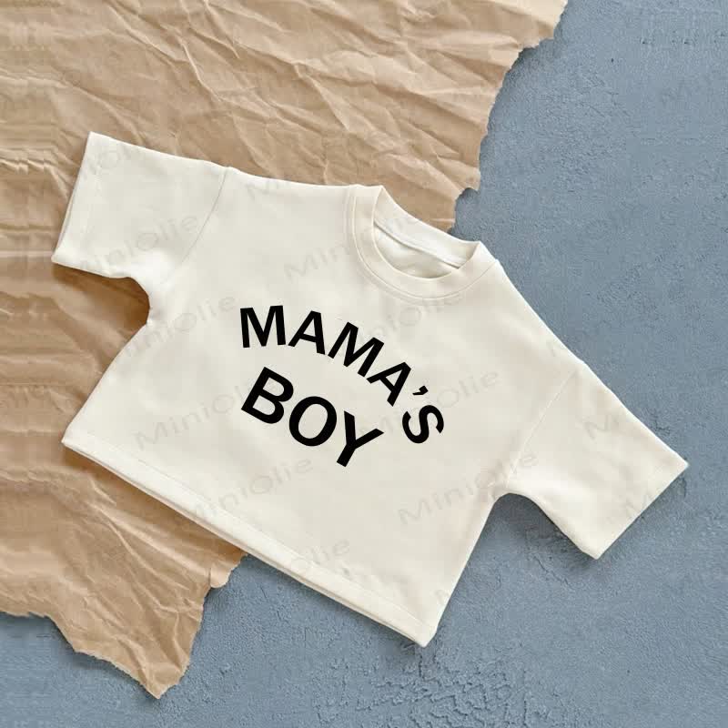 Maglietta estiva casual per neonati MAMA'S BOY/MAMA'S GIRL - MAMMA'S BOY - Bianco - 2-3T - image 2
