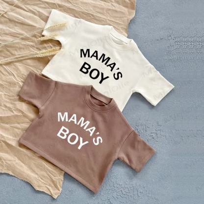 Maglietta estiva casual per neonati MAMA'S BOY/MAMA'S GIRL - image 1