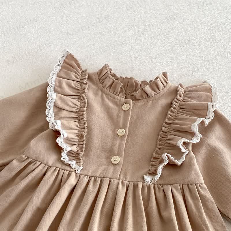 Vestito tinta unita per bambina - image 5