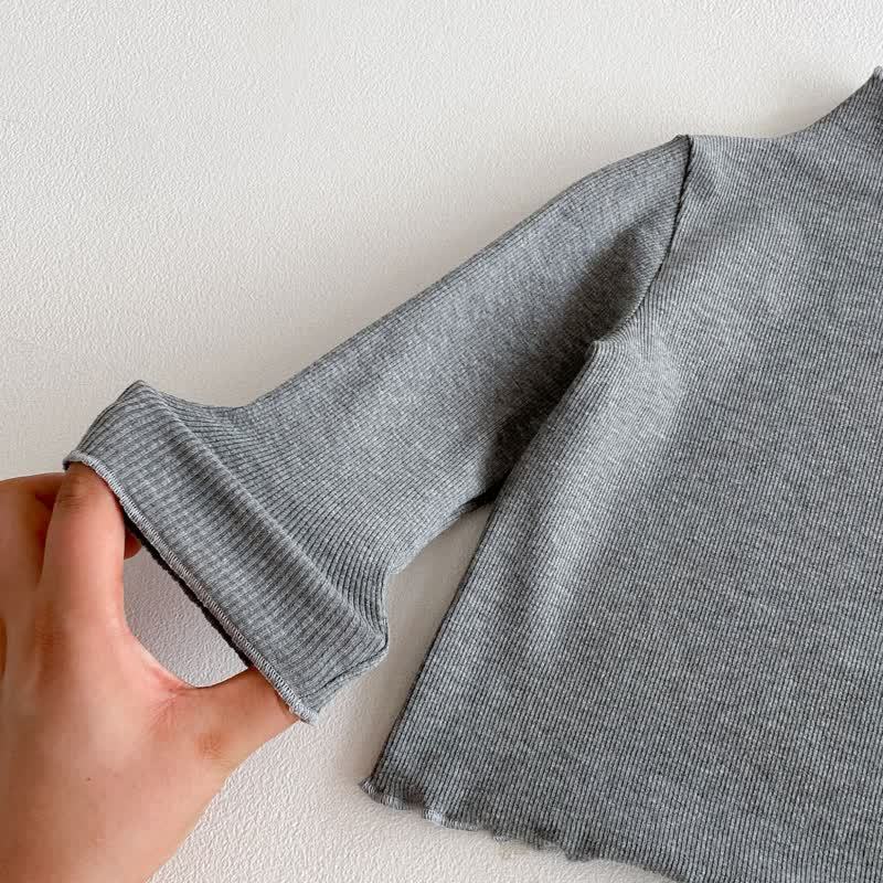 Set da 3 pezzi con fiocco grigio a pois per bambina - image 15