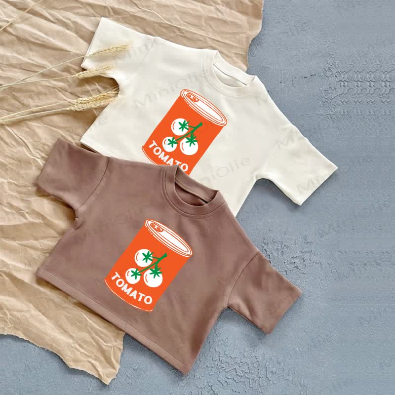 Maglietta estiva casual con pomodori in scatola per bambini - image 1