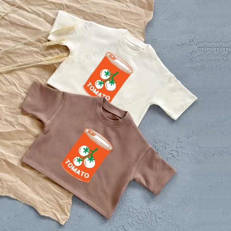 Maglietta estiva casual con pomodori in scatola per bambini - image 1