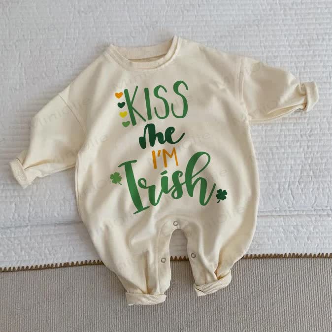 KISS ME I'M IRISH Tutina beige per neonati e bambini - Beige - 2-3T - image 1