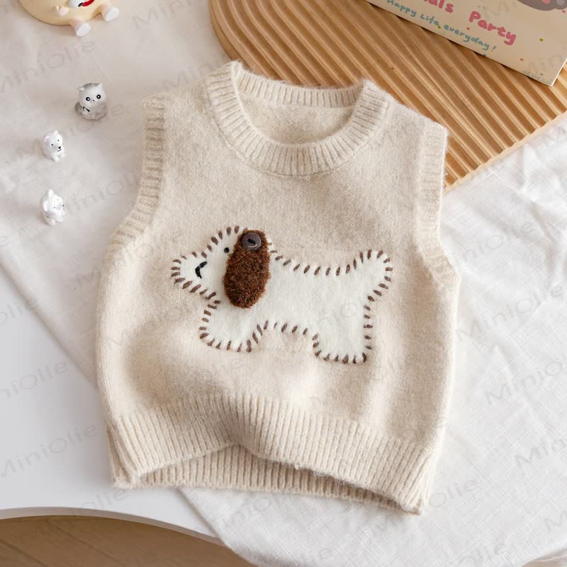 Gilet ricamato per cuccioli - Beige - 8 anni - image 4