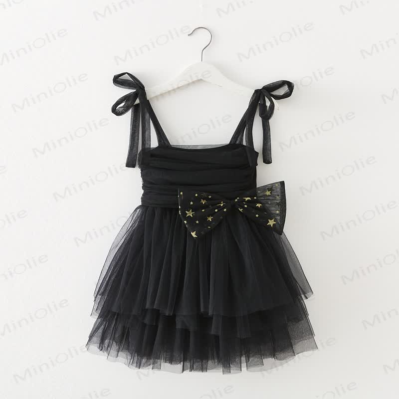 Vestito in rete con fiocchi per bambina - Nero - 8 anni - image 2
