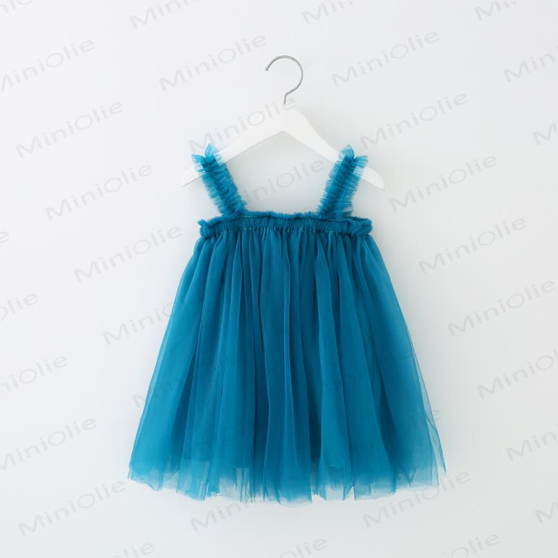Vestito in rete tinta unita per bambina - Blu - 8 anni - image 8