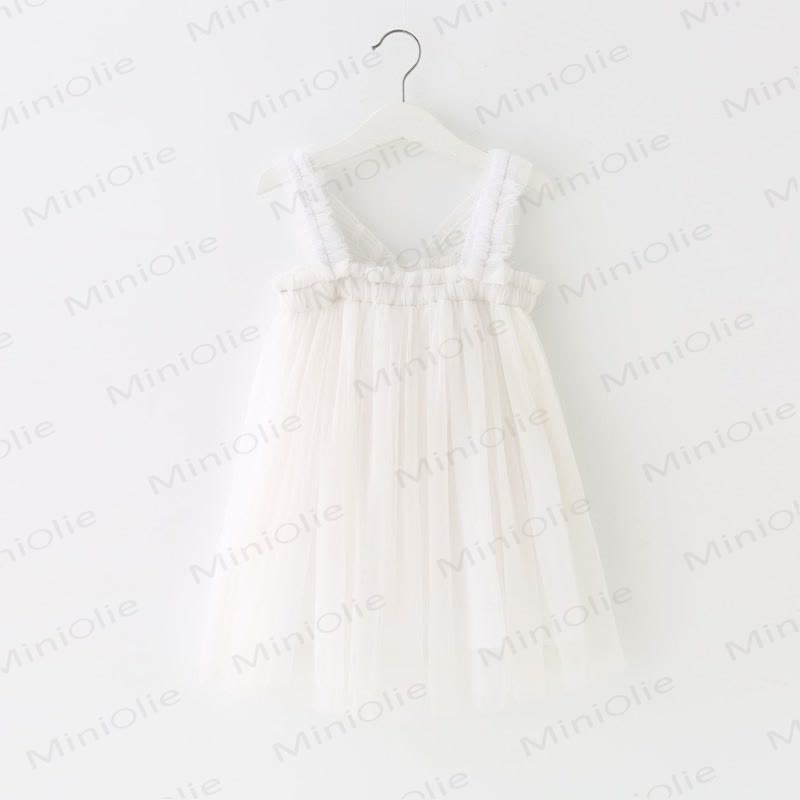Vestito in rete tinta unita per bambina - Bianco - 8 anni - image 3