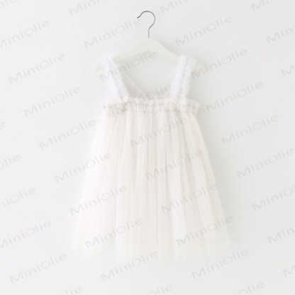 Vestito in rete tinta unita per bambina - Bianco - 8 anni - image 3
