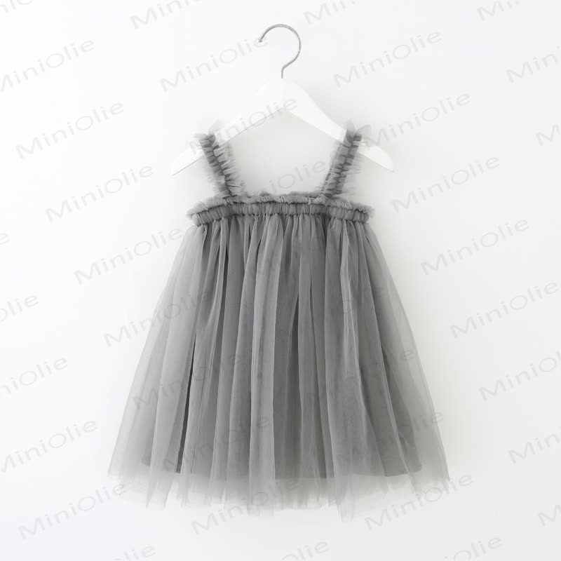 Vestito in rete tinta unita per bambina - Grigio - 8 anni - image 6