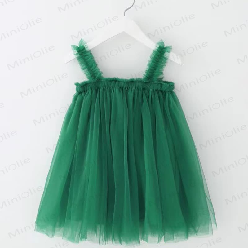 Vestito in rete tinta unita per bambina - Verde - 8 anni - image 7