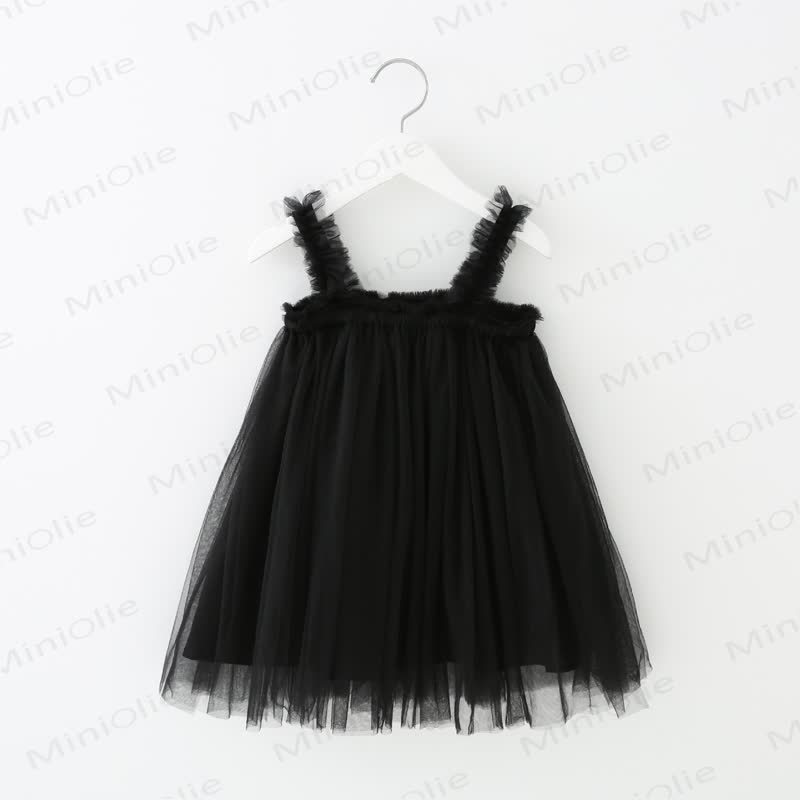 Vestito in rete tinta unita per bambina - Nero - 8 anni - image 9