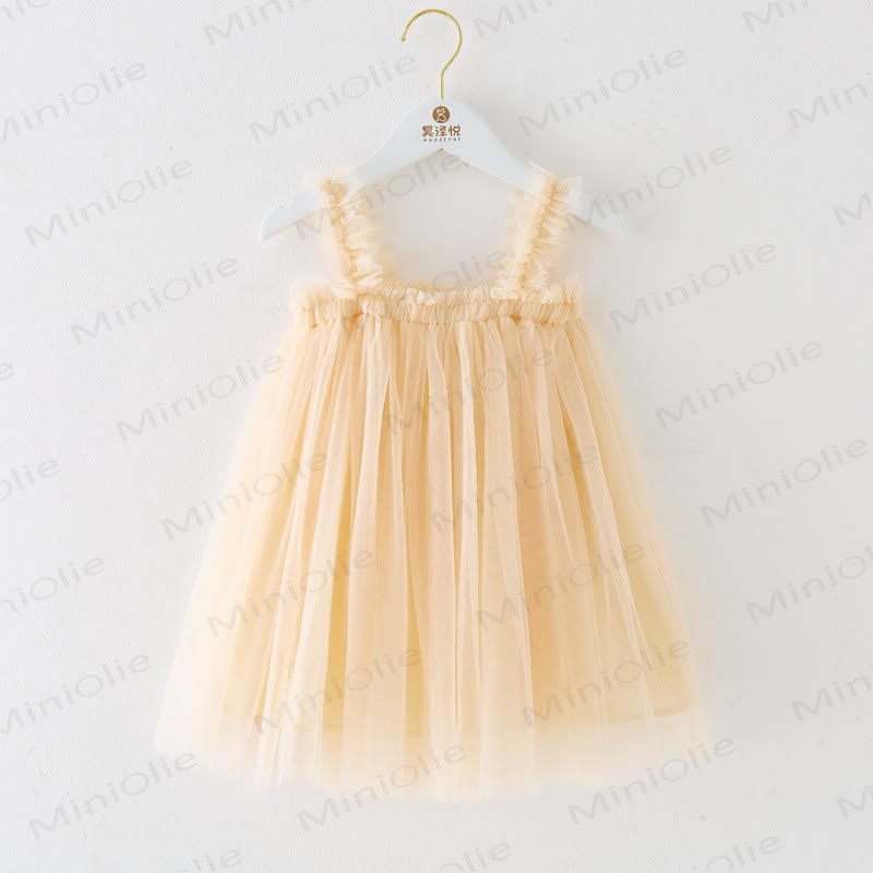 Vestito in rete tinta unita per bambina - Beige - 8 anni - image 17