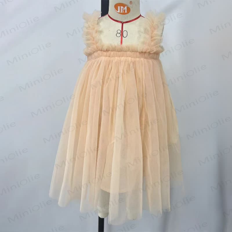Vestito in rete tinta unita per bambina - Tono della pelle - 8 anni - image 22