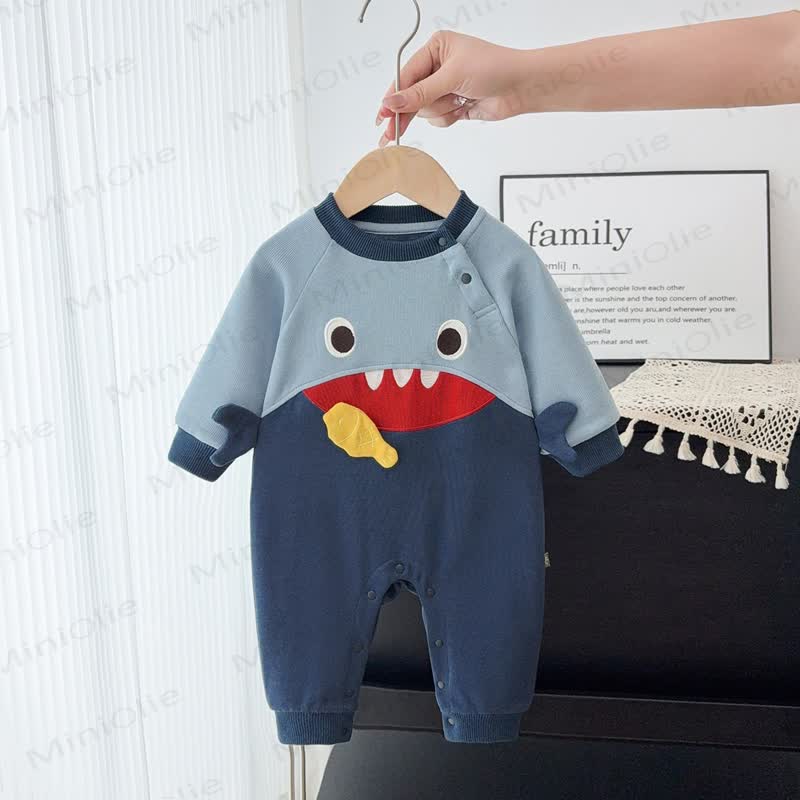 Tutina Baby Shark Color Block - Blu - 18-24 mesi - image 1