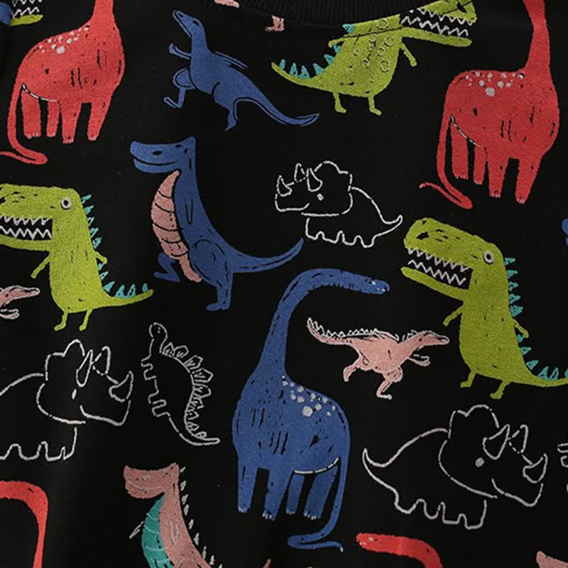 Felpa girocollo con dinosauro per bambini piccoli - image 3