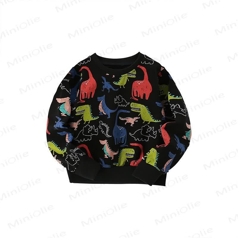 Felpa girocollo con dinosauro per bambini piccoli - image 5