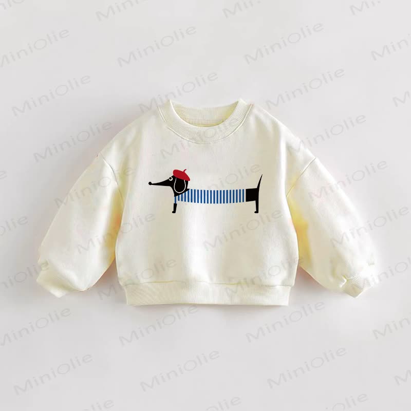 Felpa color crema per neonati e bambini - Crema - 3-5T - image 1