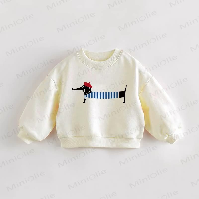 Felpa color crema per neonati e bambini - Crema - 3-5T - image 1