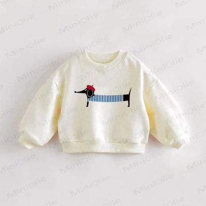 Felpa color crema per neonati e bambini - Crema - 3-5T - image 1