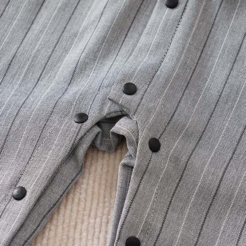 Tutina finta con papillon a righe per neonati, 2 pezzi - image 10