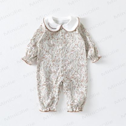 Tutina con foglie d'acero/fiori per neonati - Verde - 18-24 mesi - image 2