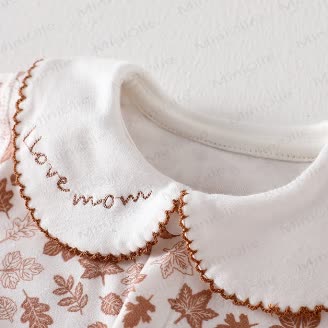 Tutina con foglie d'acero/fiori per neonati - image 4