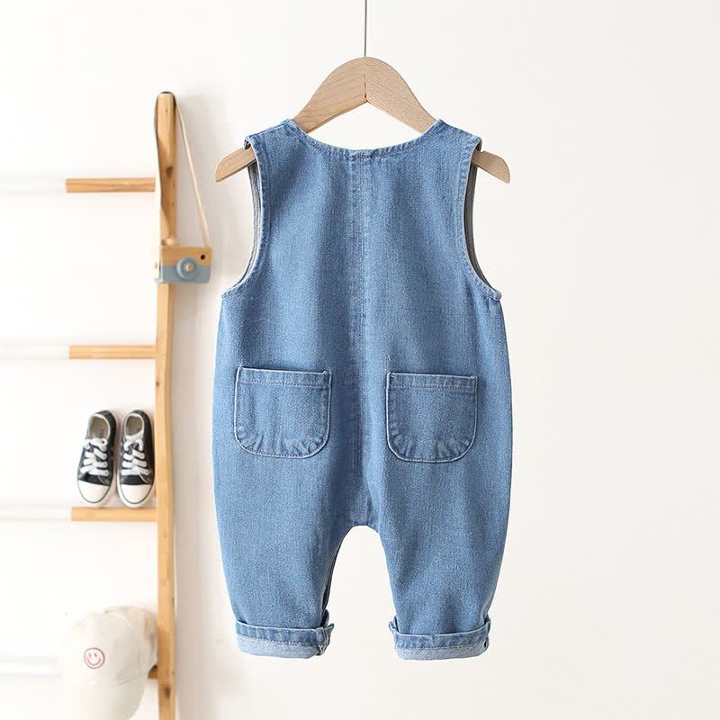 Salopette di jeans a forma di gatto per neonati e bambini - image 3