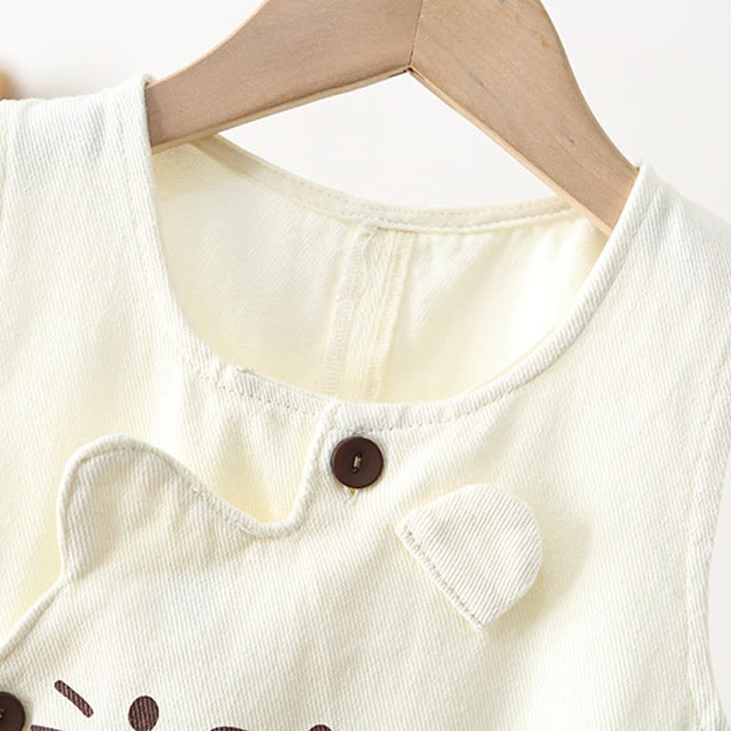 Salopette di jeans a forma di gatto per neonati e bambini - image 6