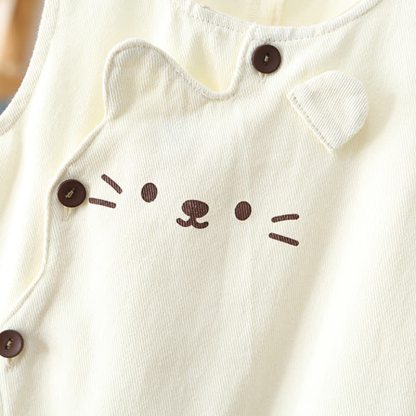 Salopette di jeans a forma di gatto per neonati e bambini - image 7