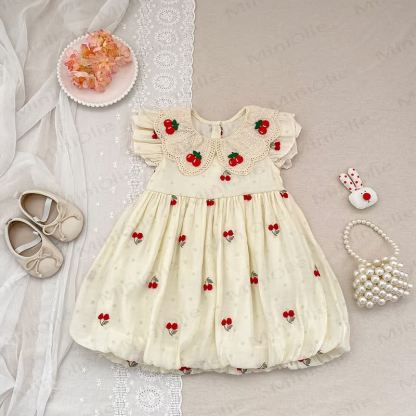 Vestito a pois beige per bambina - Beige - 8 anni - image 1