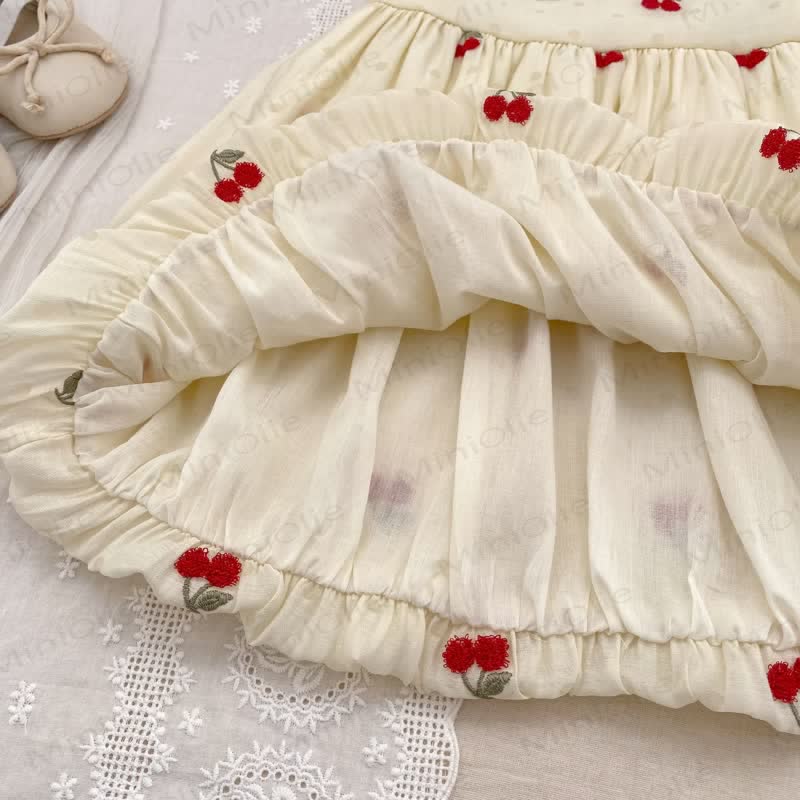 Vestito a pois beige per bambina - image 8