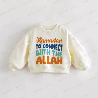 Felpa color crema per neonati e bambini piccoli "RAMADAN PER CONNETTERSI CON ALLAH" - Crema - 3-5T - image 1
