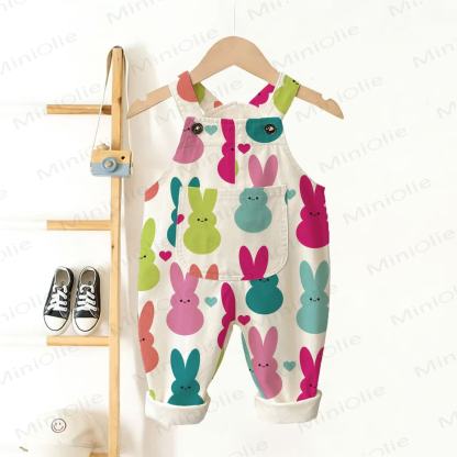 Salopette colorata da coniglietto per neonati e bambini - Bianco - 3-5T - image 1