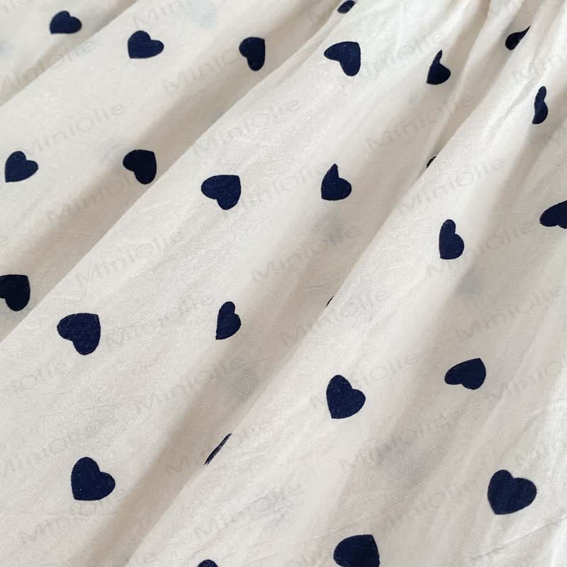 Vestito beige con fiocco Love per bambina - image 13