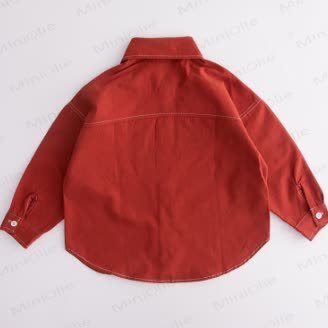 Maglietta rossa con tasca per bambino - image 2