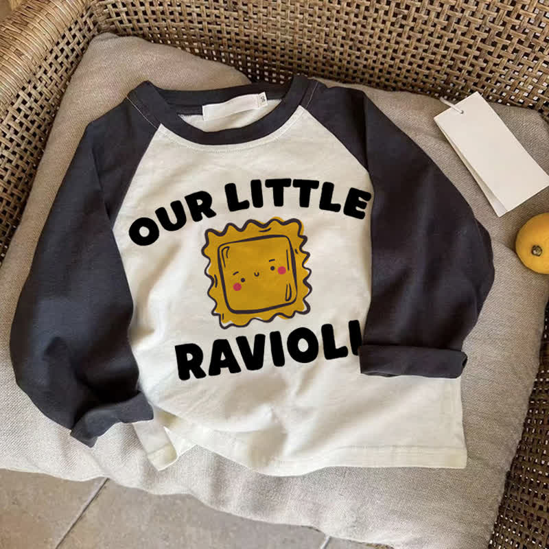 I NOSTRI PICCOLI RAVIOLI Maglietta raglan grigio scuro per neonati - Grigio scuro - 2-3T - image 1