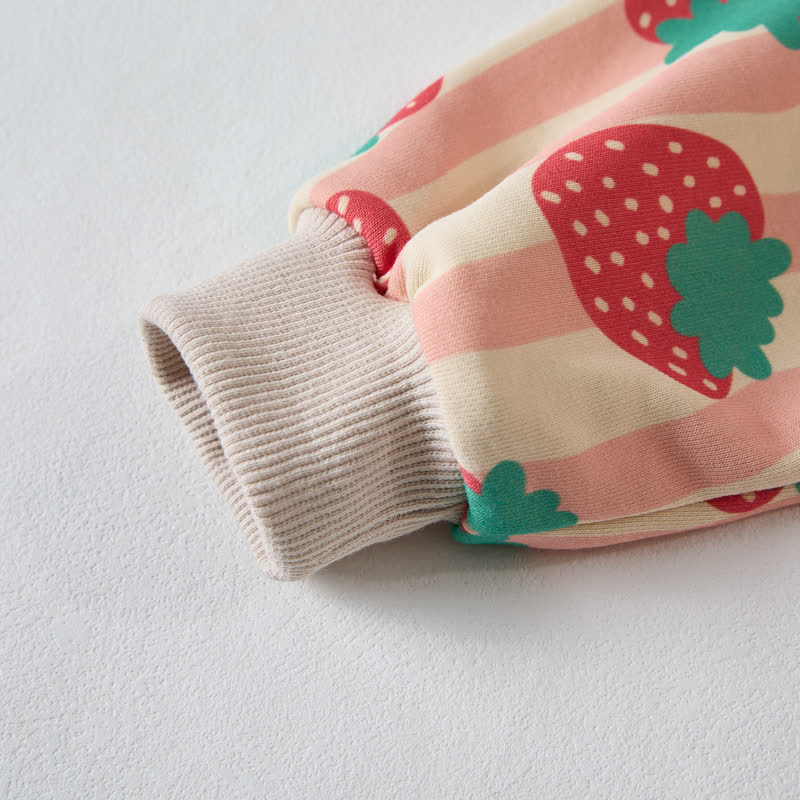Set 2 pezzi Baby Beige Stripe Strawberry - image 4
